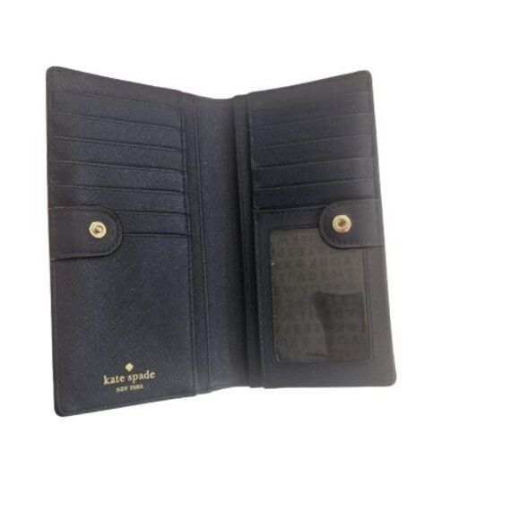 Kate Spade Natalia Navy Blue Trifold Wallet - Picture 3 of 7
